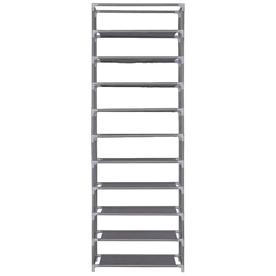 Fabric Cabinet Shelf, XL Shoe Rack Footwear 160x60x30 cm Footwear Shelf Metal Frame Stable Solid