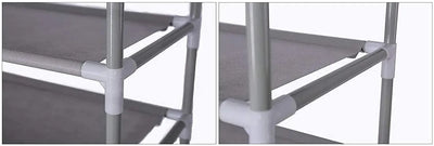 Fabric Cabinet Shelf, XL Shoe Rack Footwear 160x60x30 cm Footwear Shelf Metal Frame Stable Solid