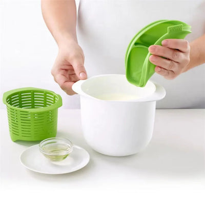Kitchen Essentials,Microwave Yogurt Filter, Cheese Maker with Recipes