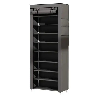 Fabric Cabinet Shelf, XL Shoe Rack Footwear 160x60x30 cm Footwear Shelf Metal Frame Stable Solid