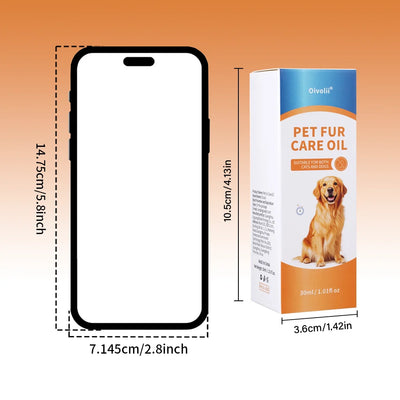 Pet Fur Care Oil Detangles Reduces Shedding Adds Shine Leave-In Conditioner for Dogs Cats