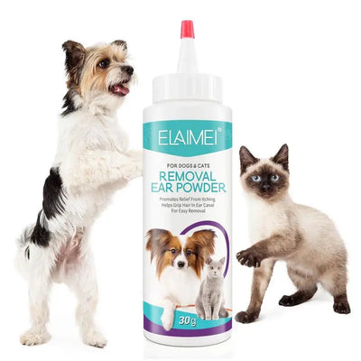 Pet Ear Powder Painless Hair Removal Powder Pet Health Care For Dogs Cats Pet Ear Health Care Easy to Remove Ear Hair