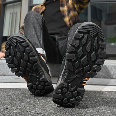 Retro Style Leather Loafers Mens Comfort Casual Shoes Breathable Male Driving Footwear Moccasin Travel Climbing Camping Footwear