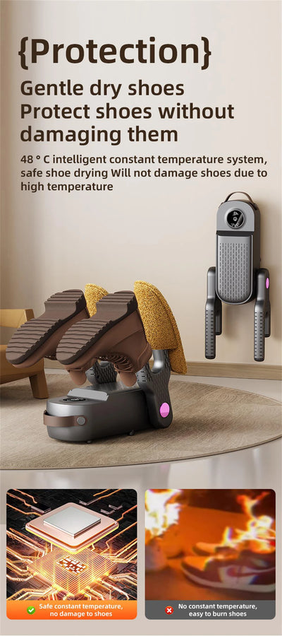 Footwear Dryer Dual Bracket Electric Shoe Dryer Fast Drying for Shoes Socks Gloves Football Boots Dryer Footwear Dryer