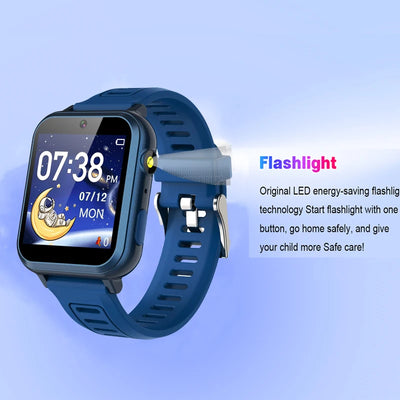 Children's Wristwatch 24 Games Kids Smart Watch Music Play Pedometer Tracker Time Display Video Audio Record Torch Smartwatch