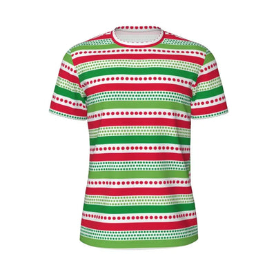 Gym T Shirt For Mens Retro Dots And Stripes T Shirts Fashion Blue Line Design Summer Tees O Neck Basic Graphic Clothes Plus Size