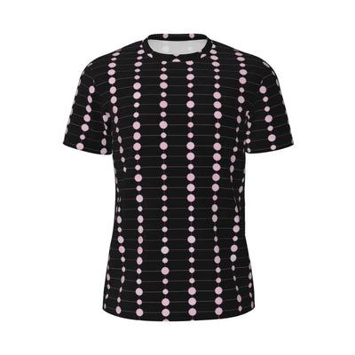 Gym T Shirt For Mens Retro Dots And Stripes T Shirts Fashion Blue Line Design Summer Tees O Neck Basic Graphic Clothes Plus Size