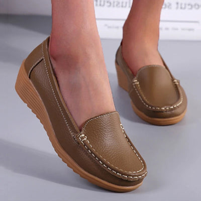 Fashion Genuine Leather Women Flats Tenis Shoes Woman Moccasins Women Shoe Footwear Women Shoes Retro Plus Size Female Footwear