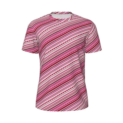 Gym T Shirt For Mens Retro Dots And Stripes T Shirts Fashion Blue Line Design Summer Tees O Neck Basic Graphic Clothes Plus Size