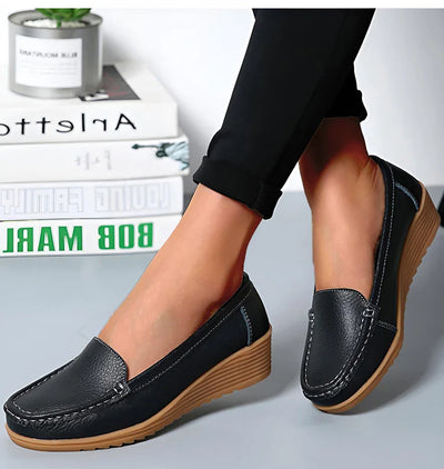 Fashion Genuine Leather Women Flats Tenis Shoes Woman Moccasins Women Shoe Footwear Women Shoes Retro Plus Size Female Footwear