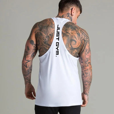 Gym Sports Mens Bodybuilding Muscle T-shirts Fashion Casual Cotton Breathable Striped Weightlifting Summer Basketball Tank Top