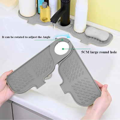 Kitchen Sink Faucet Mat, Faucet Draining Mat, Faucet Sink Splash Guard for Kitchen Sink Sink Mat Kitchen Essentials  New Home