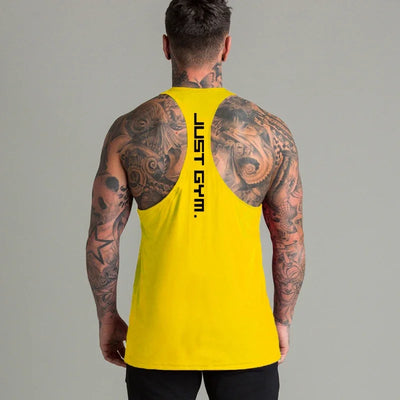 Gym Sports Mens Bodybuilding Muscle T-shirts Fashion Casual Cotton Breathable Striped Weightlifting Summer Basketball Tank Top
