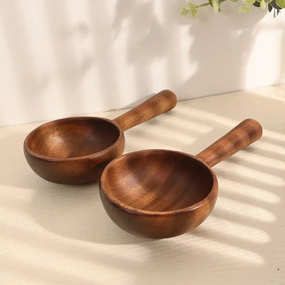 Kitchen Bar Utensils, Wooden Cutlery, Bowls, Spoons, Forks Set, Can be Used for Travel, Picnic,  Portable Eco-friendly, Chunky