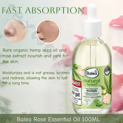 Balea Rose Essential Oil Moisturizes Facial and Improves Dryness and Soothes Sensitive Redness Skin Refreshing Not Grey