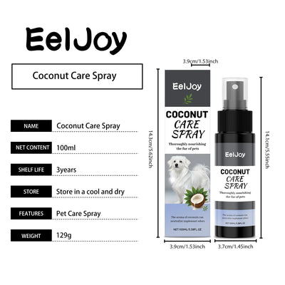 Pet Coconut Care Spray Nourish Fur Improve Pet Fur Texture Enhance Gloss Eliminate Odors Persistent Fragrance Pet Grooming Spray