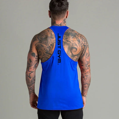 Gym Sports Mens Bodybuilding Muscle T-shirts Fashion Casual Cotton Breathable Striped Weightlifting Summer Basketball Tank Top