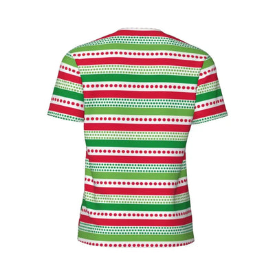Gym T Shirt For Mens Retro Dots And Stripes T Shirts Fashion Blue Line Design Summer Tees O Neck Basic Graphic Clothes Plus Size