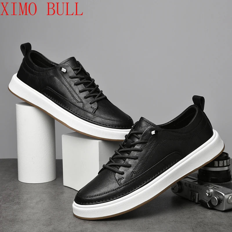 Brand Men's Genuine Leather Shoes, Comfortable Soft-soled Insoles, Men's Casual Oxford Shoes, Outdoor Sports Shoes