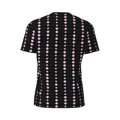 Gym T Shirt For Mens Retro Dots And Stripes T Shirts Fashion Blue Line Design Summer Tees O Neck Basic Graphic Clothes Plus Size
