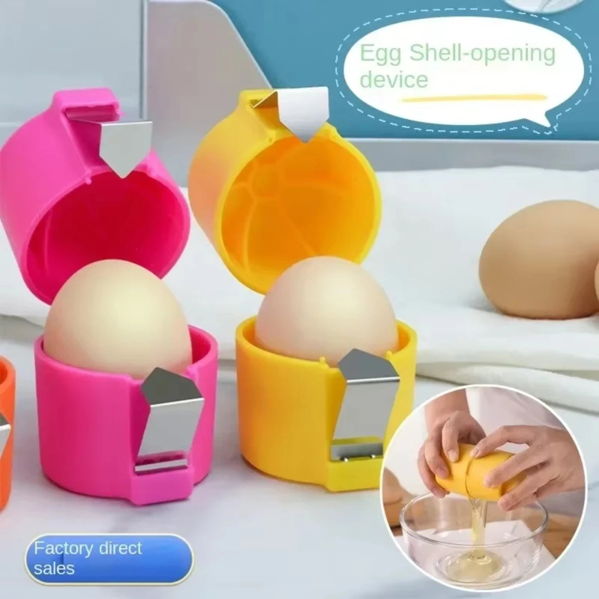 Egg Cracker Tool Kitchen Essentials Creative Egg Shell Opener Egg Shell Separator Not Dirty Hands