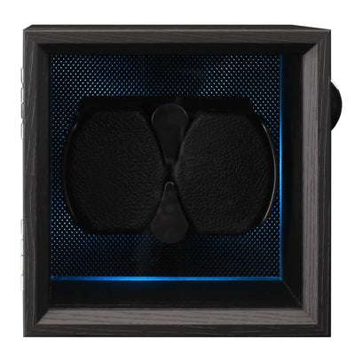 Embers Watch Winder 2 4 8 Watches Storage box Black Wood Grain Silent motor With backlight