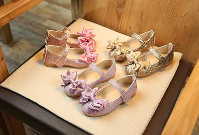 Kids Princess Footwear Girls Soft Bottom Leather Shoes Students Performance Footwear Non-slip  Breathable Children Dancing Shoes