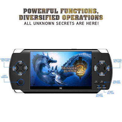 Hot Selling 4.3 inch Retro Gaming X6 Portable Game Console Built-in Game Box Multifunctional Handheld Arcade Game Console