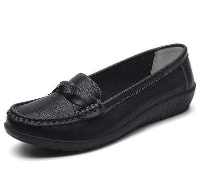Shoes Women 2025 New Loafers Slip On Flats Leather Shoes Woman Comfortable Flat Shoes Women White Zapatos Mujer Women's Footwear