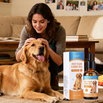 Pet Fur Care Oil Detangles Reduces Shedding Adds Shine Leave-In Conditioner for Dogs Cats