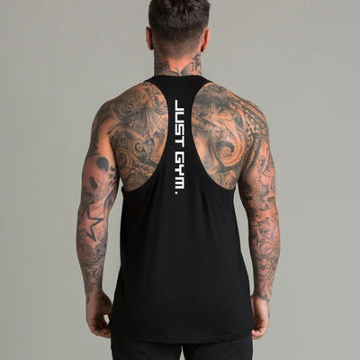 Gym Sports Mens Bodybuilding Muscle T-shirts Fashion Casual Cotton Breathable Striped Weightlifting Summer Basketball Tank Top