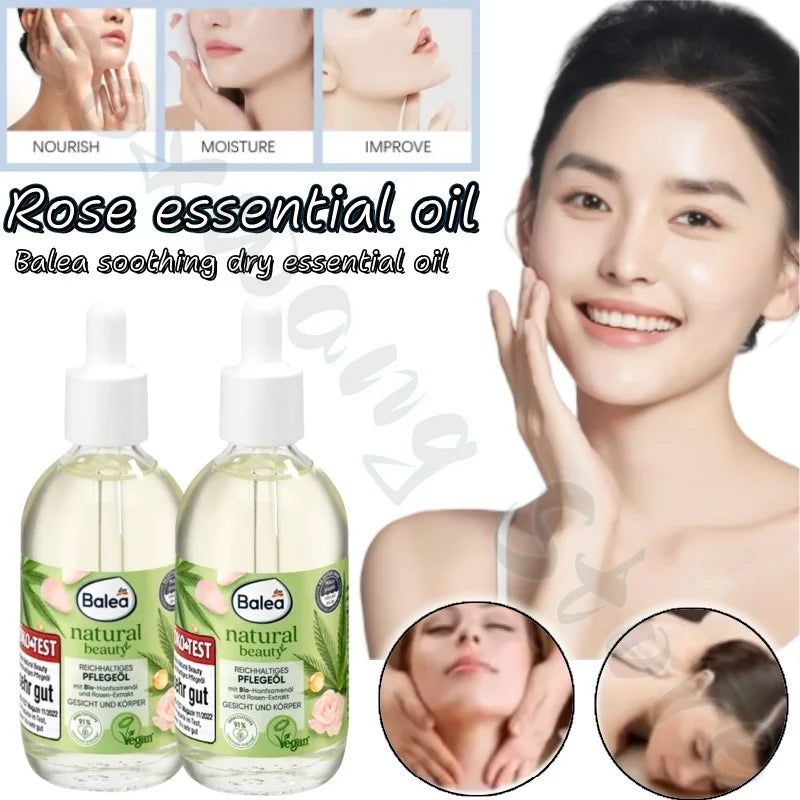 Balea Rose Essential Oil Moisturizes Facial and Improves Dryness and Soothes Sensitive Redness Skin Refreshing Not Grey