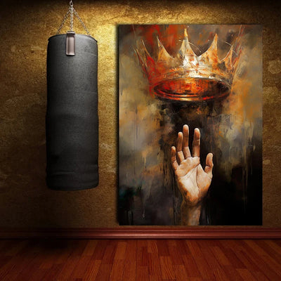 Gym Motivation Muscle Man with Tiger Bodybuilding Fitness Art Poster Canvas Painting Wall Print Picture for Home Gym Decor