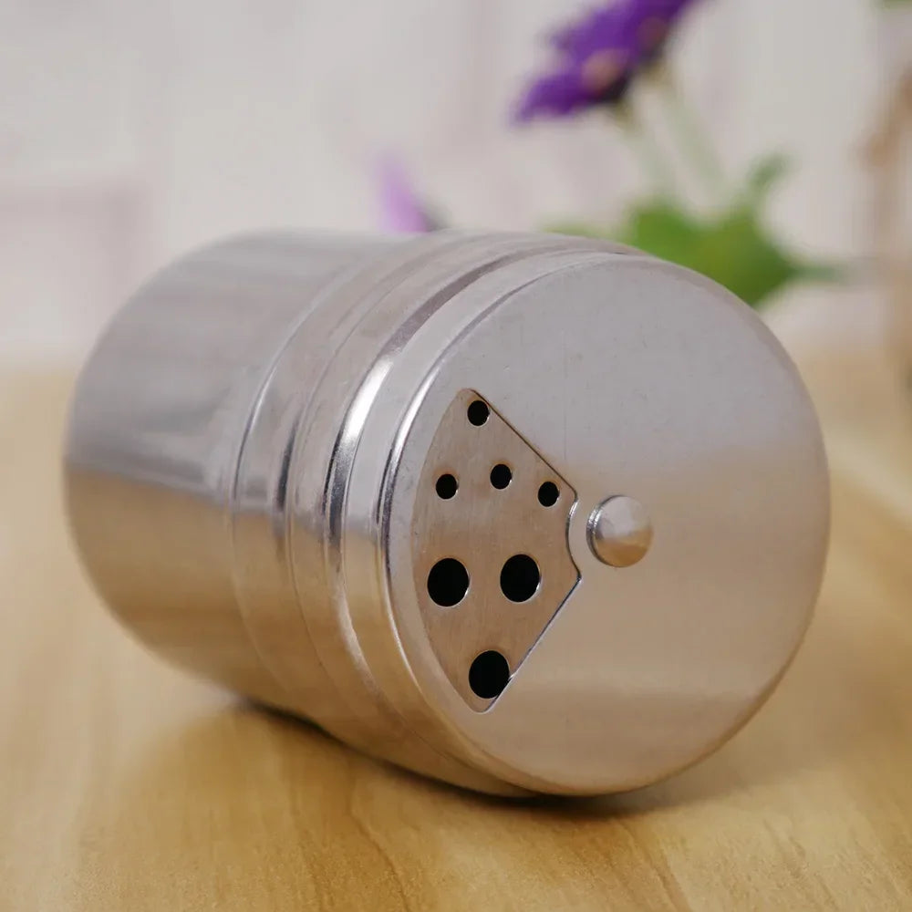 Kitchen Gadgets - Herb, Spice, Sugar, Salt, Pepper, Coffee Shaker Condiment Container Storage Bottles - Stainless Steel