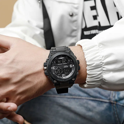 Men's Watch [2025 New Model] Ultra-Long Battery Life, Shockproof and Sweatproof, Led Large Dial |   Day of the Week + Alarm Clock + Stopwatch |   Youth Sports Electronic Watch