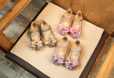 Kids Princess Footwear Girls Soft Bottom Leather Shoes Students Performance Footwear Non-slip  Breathable Children Dancing Shoes