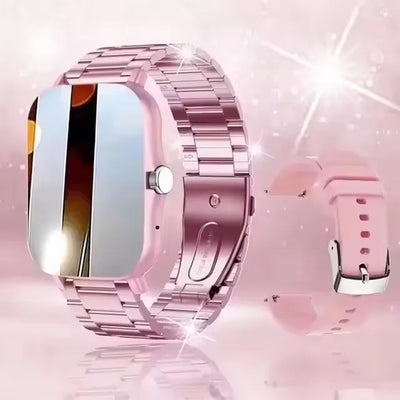 Smart watch with full touch screen, call, message reminder, music control and other functions, compatible with iPhone/android mo