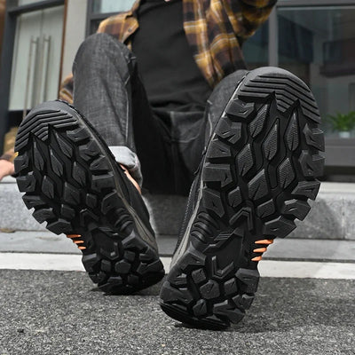 Retro Style Leather Loafers Mens Comfort Casual Shoes Breathable Male Driving Footwear Moccasin Travel Climbing Camping Footwear