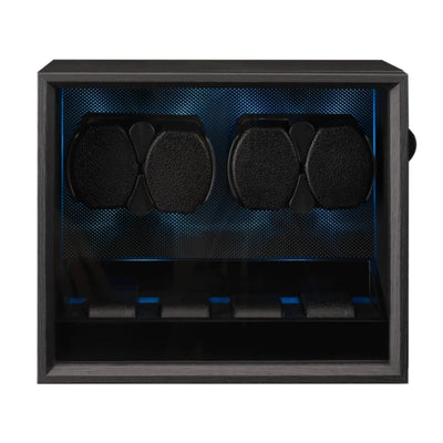 Embers Watch Winder 2 4 8 Watches Storage box Black Wood Grain Silent motor With backlight