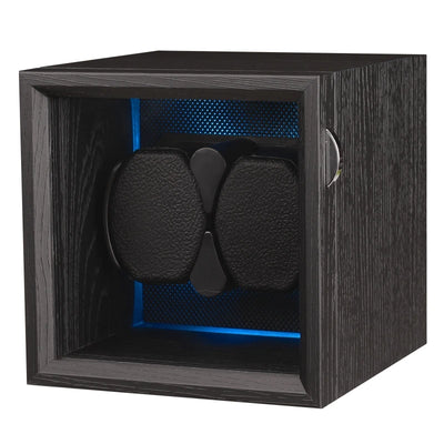 Embers Watch Winder 2 4 8 Watches Storage box Black Wood Grain Silent motor With backlight