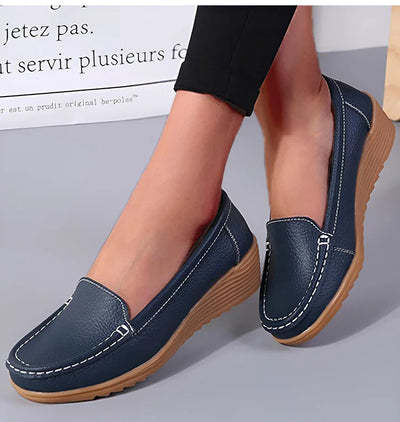Fashion Genuine Leather Women Flats Tenis Shoes Woman Moccasins Women Shoe Footwear Women Shoes Retro Plus Size Female Footwear
