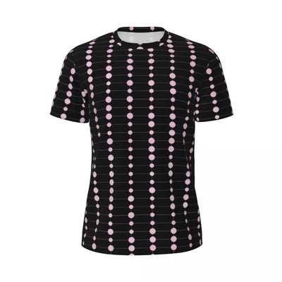 Gym T Shirt For Mens Retro Dots And Stripes T Shirts Fashion Blue Line Design Summer Tees O Neck Basic Graphic Clothes Plus Size