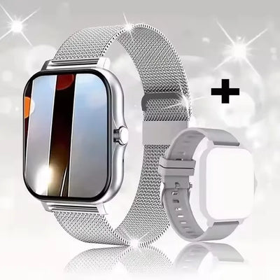 Smart watch with full touch screen, call, message reminder, music control and other functions, compatible with iPhone/android mo