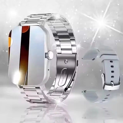 Smart watch with full touch screen, call, message reminder, music control and other functions, compatible with iPhone/android mo